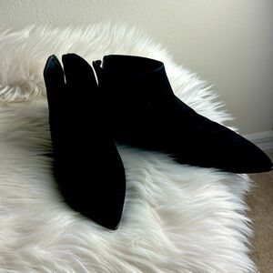 Miu Miu black suede ankle boots